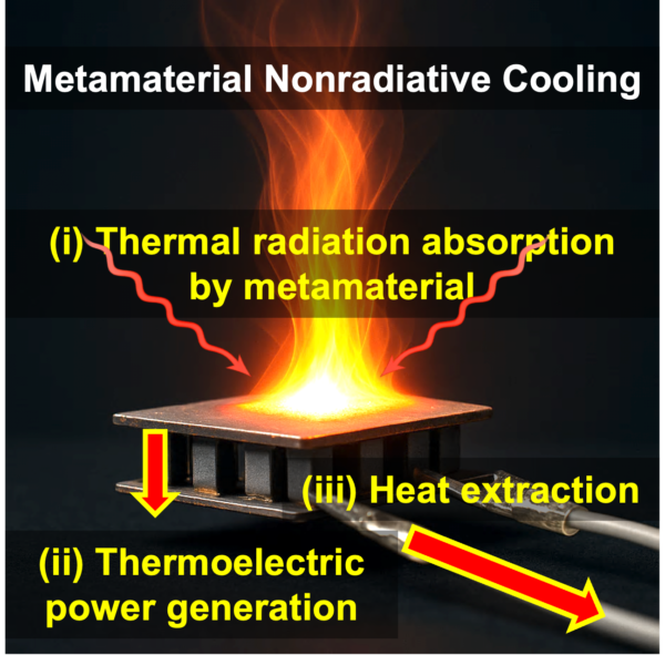 Metamaterial nonradiative cooling
